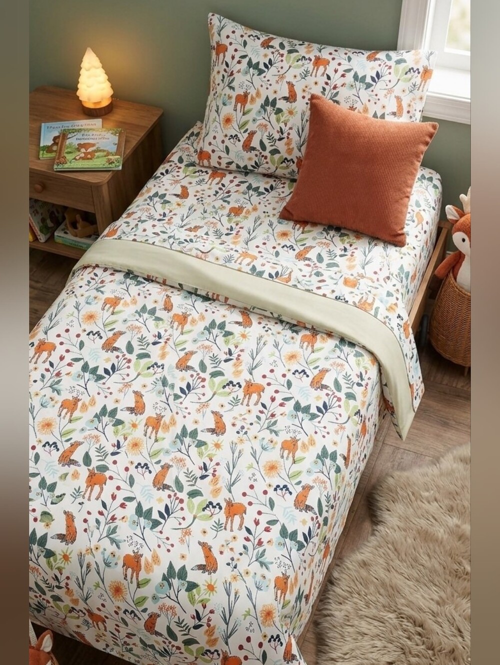 Charisma Full Size 4-Piece Sheet Set Wild Woods Woodland Fox Deer NIB